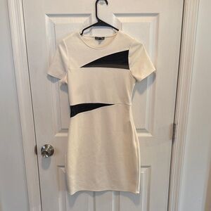Express Cream and Black Mini Dress